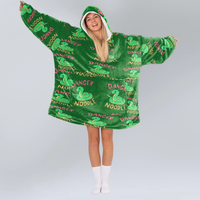 Load image into Gallery viewer, Cute Green Snake Blanket Hoodie
