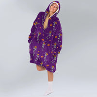 Load image into Gallery viewer, Dancing Pumpkin Skeleton Blanket Hoodie
