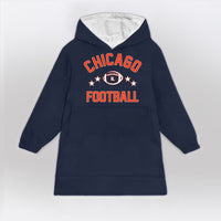Load image into Gallery viewer, Chicago Football Blanket Hoodie
