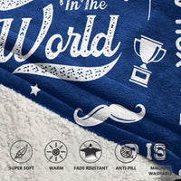 Load image into Gallery viewer, The Best Dad in the World - Gifts for Dad, Dad Wearable Blanket from Daughter or Son
