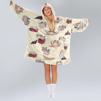 Load image into Gallery viewer, Cute Funny Cat Blanket Hoodie
