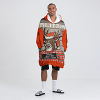Load image into Gallery viewer, Blitzin Orange Blanket Hoodie
