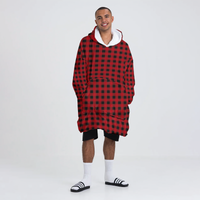 Load image into Gallery viewer, Red Plain Blanket Hoodie
