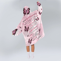 Load image into Gallery viewer, To My Daughter Butterfly Blanket Hoodie
