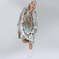 Load image into Gallery viewer, Burning Sun Blanket Hoodie
