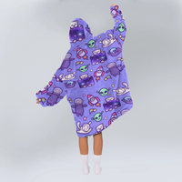 Load image into Gallery viewer, Space Cats Blanket Hoodie
