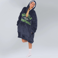 Load image into Gallery viewer, Seattle Football Blanket Hoodie
