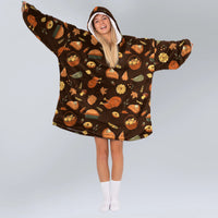 Load image into Gallery viewer, Thanksgiving Dinner Blanket Hoodie

