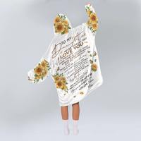Load image into Gallery viewer, To My Daughter Sunflowers Blanket Hoodie
