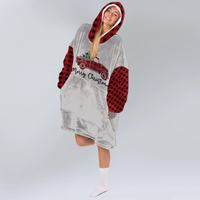 Load image into Gallery viewer, Merry Christmas Blanket Hoodie
