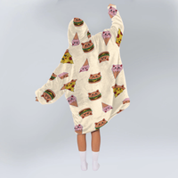 Load image into Gallery viewer, Fast Food Sweets Kittys Blanket Hoodie
