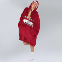 Load image into Gallery viewer, Go Niners Blanket Hoodie
