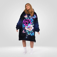 Load image into Gallery viewer, To My Mom Flower Blanket Hoodie
