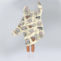 Load image into Gallery viewer, Cute Elephants Blanket Hoodie
