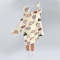Load image into Gallery viewer, Cute Funny Cat Blanket Hoodie
