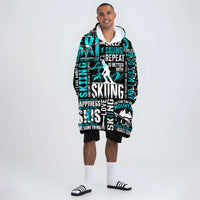 Load image into Gallery viewer, Love Skiing Wearable Blanket
