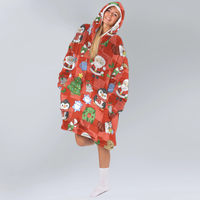 Load image into Gallery viewer, Christmas Cuties Blanket Hoodie
