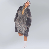 Load image into Gallery viewer, Black Mandala Blanket Hoodie
