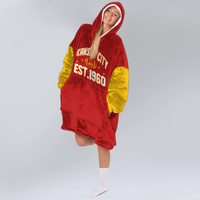 Load image into Gallery viewer, Kansas City Football Blanket Hoodie
