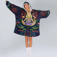 Load image into Gallery viewer, Frog Mushroom Hippie Eyes Blanket Hoodie
