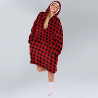 Load image into Gallery viewer, Red Plain Blanket Hoodie
