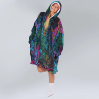 Load image into Gallery viewer, Psychedelic Owl Blanket Hoodie

