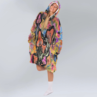 Load image into Gallery viewer, Mushroom Mystic Eyes Blanket Hoodie
