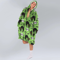 Load image into Gallery viewer, Angry Cat Blanket Hoodie
