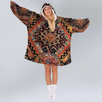 Load image into Gallery viewer, Orange Sun and Moon Blanket Hoodie
