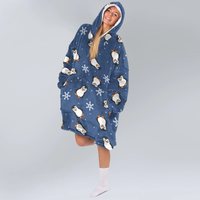 Load image into Gallery viewer, Chill Penguin Blanket Hoodie
