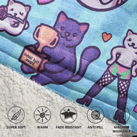 Load image into Gallery viewer, Flirty Cats Blanket Hoodie
