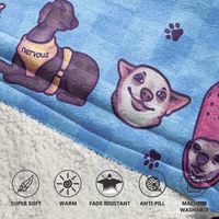 Load image into Gallery viewer, Iconic Dog Memes Blanket Hoodie
