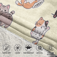 Load image into Gallery viewer, Cute Funny Cat Blanket Hoodie
