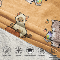 Load image into Gallery viewer, Feline Friends Blanket Hoodie

