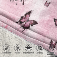 Load image into Gallery viewer, To My Daughter Butterfly Blanket Hoodie
