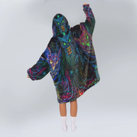 Load image into Gallery viewer, Psychedelic Owl Blanket Hoodie
