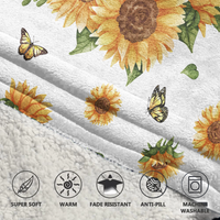 Load image into Gallery viewer, To My Daughter Sunflowers Blanket Hoodie
