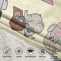 Load image into Gallery viewer, Cute Elephants Blanket Hoodie
