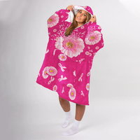 Load image into Gallery viewer, Breast Cancer Awareness Blanket Hoodie
