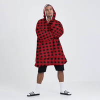 Load image into Gallery viewer, Red Plain Blanket Hoodie
