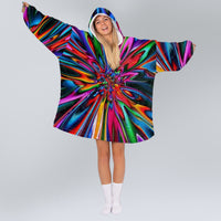 Load image into Gallery viewer, Hippie Tie Dye Blanket Hoodie - Hippie Gifts
