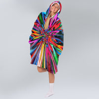 Load image into Gallery viewer, Hippie Tie Dye Blanket Hoodie - Hippie Gifts

