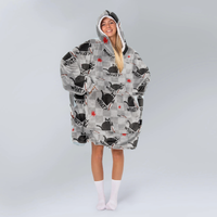 Load image into Gallery viewer, Murdery What Cat Blanket Hoodie

