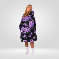 Load image into Gallery viewer, To My Mom Flower Blanket Hoodie
