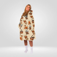 Load image into Gallery viewer, Fall Coffee Blanket Hoodie
