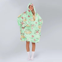 Load image into Gallery viewer, Cute Beach Frog Blanket Hoodie
