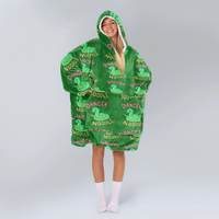 Load image into Gallery viewer, Cute Green Snake Blanket Hoodie
