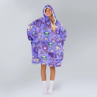 Load image into Gallery viewer, Space Cats Blanket Hoodie
