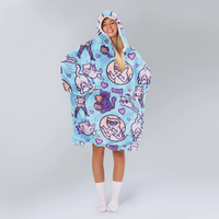 Load image into Gallery viewer, Flirty Cats Blanket Hoodie
