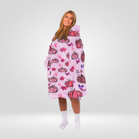 Load image into Gallery viewer, Breast Cancer Awareness Blanket Hoodie
